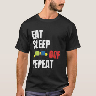 Ät viloläge av upprepat, roligt spelarspel Gift Id T Shirt