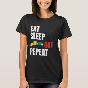 Ät viloläge av upprepat, roligt spelarspel Gift Id T Shirt