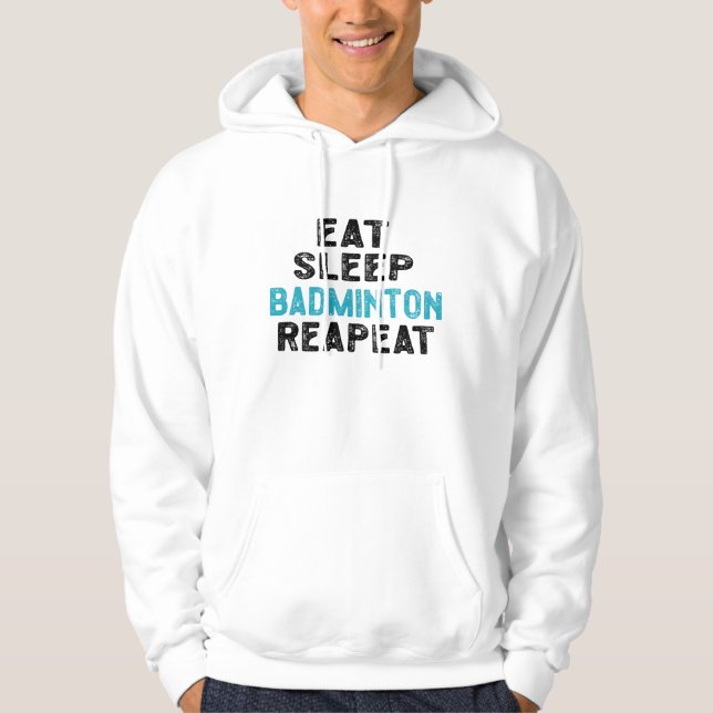 Ät viloläge Badminton Upprepa spelarskyttlecock Hoodie (Framsida)