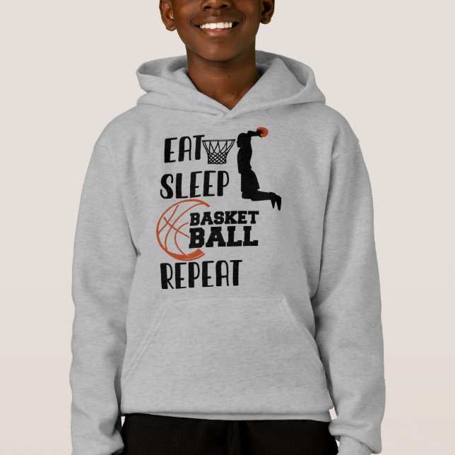 Ät.viloläge.Basketboll.Upprepa T Shirt (Framsida)