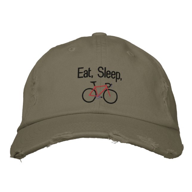 Ät, viloläge, bike broderad keps (Framsida)