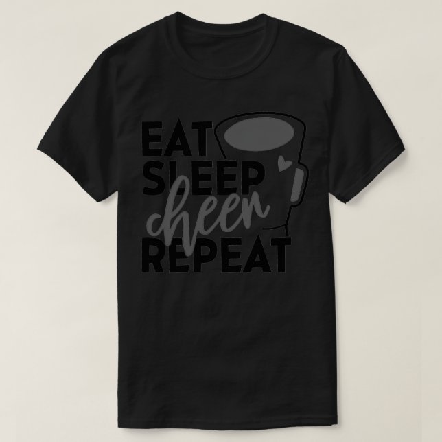 Ät viloläge Cheer Upprepa 33 T Shirt (Design framsida)