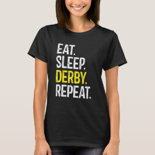 Ät viloläge Derby Repeat Roller Derby Roller Skatt T Shirt