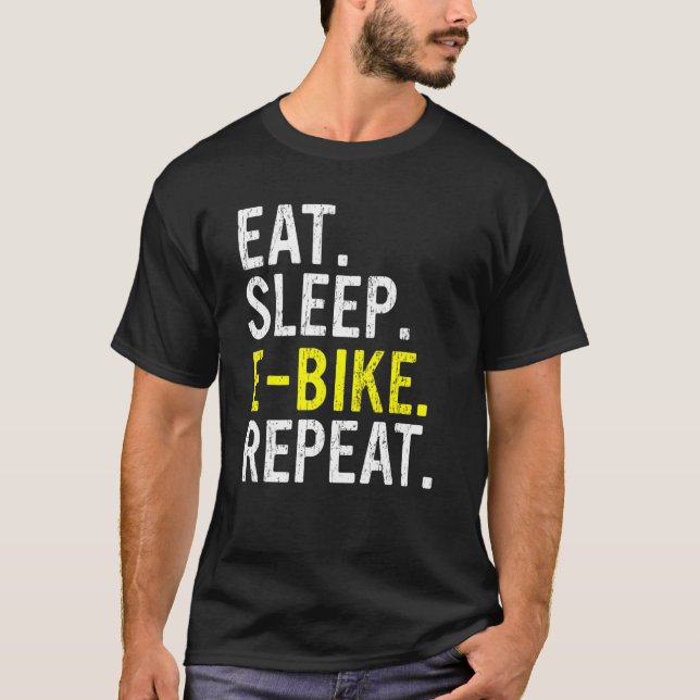 Ät viloläge E Bike Repeat E MTB 5 T Shirt (Framsida)