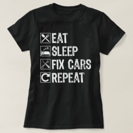 Ät viloläge Fix Cars Repeat Funny Mechanic Mamma T Shirt