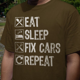Ät viloläge Fix Cars Repeat Funny Mechanic Pappa T Shirt