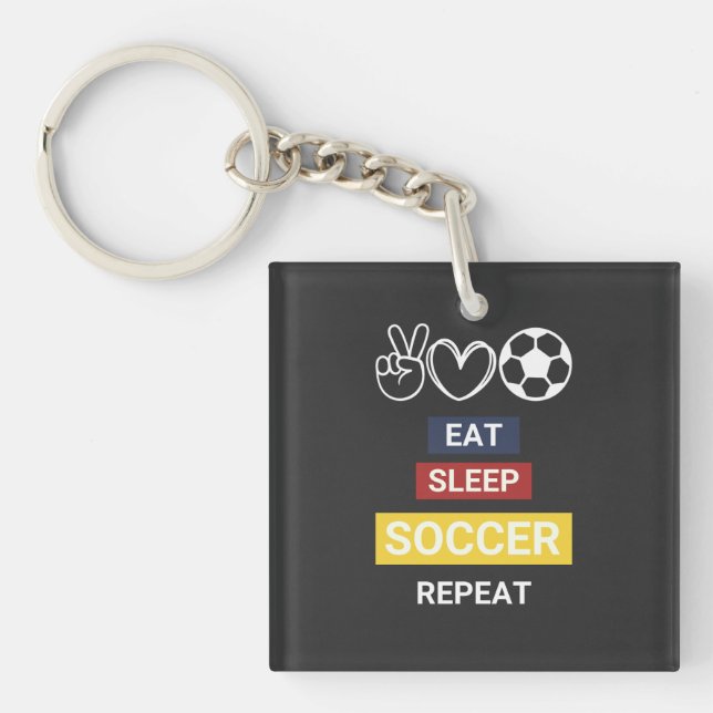 Ät, viloläge, fotboll, upprepa (Framsidan)