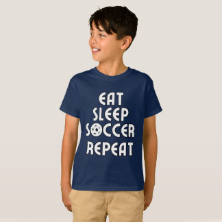 Ät, viloläge, fotboll, upprepa t shirt
