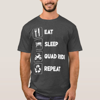 Ät viloläge fyra Hjul Upprepa ATV Rider Riding Q T Shirt