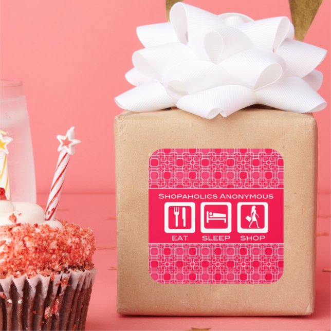 Ät viloläge fyrkantigt klistermärke (Fest)