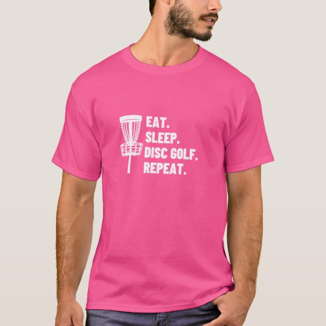 Ät viloläge Golf Repeat Funny Disk Golf Player T Shirt (Framsida)