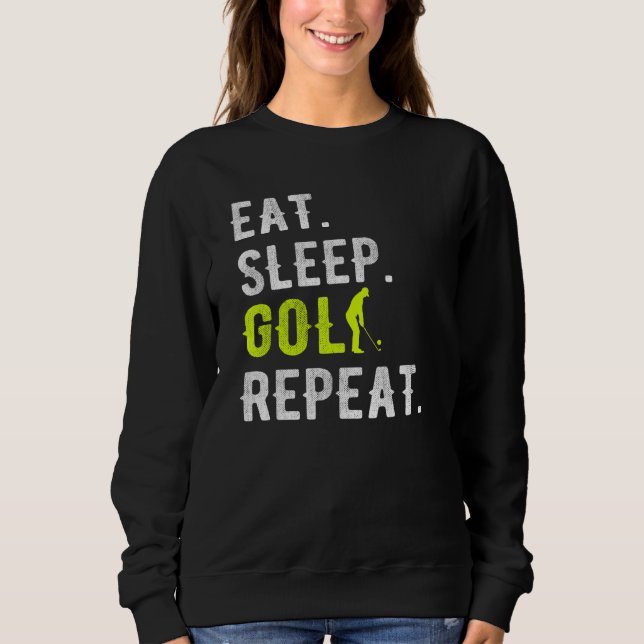 Ät viloläge Golf Repeat Funny Golfer Golfing T Shirt (Framsida)