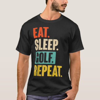 Ät viloläge Golf Repeat Funny Retro Vintage Golfin T Shirt