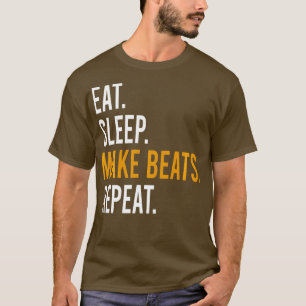 Ät viloläge gör att upprepa Långärmaden Musikgåva T Shirt