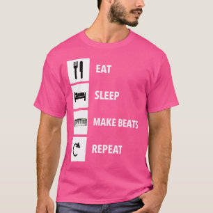 Ät viloläge gör att upprepa musikproducenten Music T Shirt