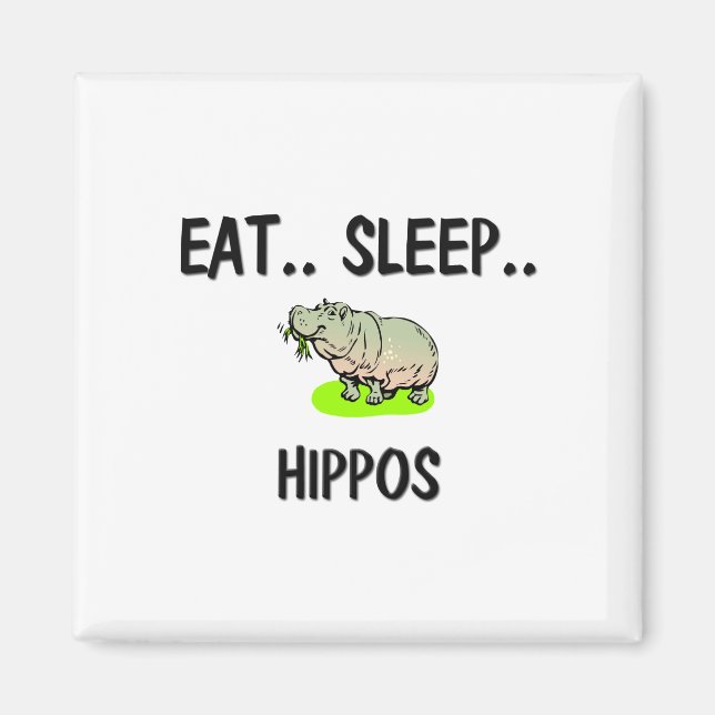 Ät viloläge HIPPOS Magnet (Framsidan)