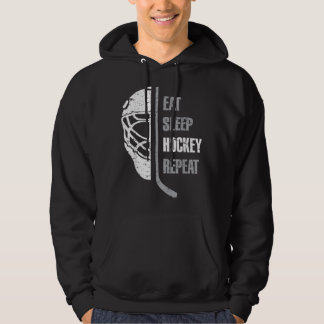 Ät viloläge Hockey Upprepa julens För barn Tonårin Hoodie
