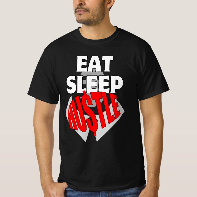 Ät viloläge Hustle.b T Shirt (Framsida)