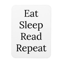 Ät, viloläge, läs, upprepa magnet