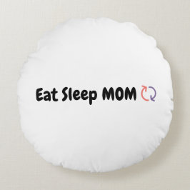 Ät viloläge Mamma Upprepa mor kärlek Rund Kudde