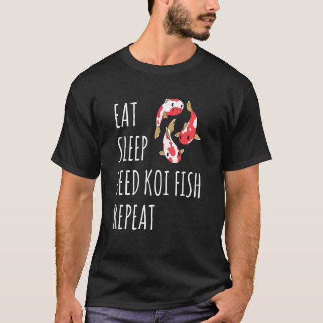 Ät viloläge Mata Koi Fish Repeat Japansk Koi Carp  T Shirt (Framsida)