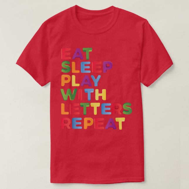 Ät viloläge med Brev hyperlexia hyperlexia T Shirt (Design framsida)