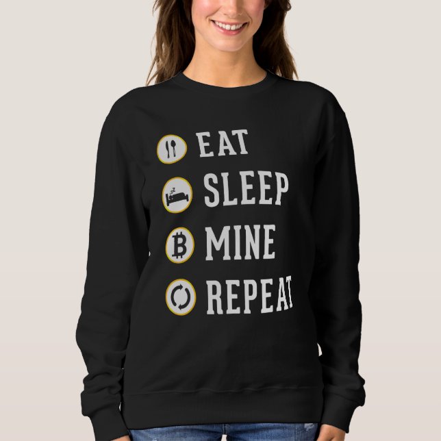 Ät viloläge Minska Upprepa kryptovaluta Bitcoin Bt T Shirt (Framsida)