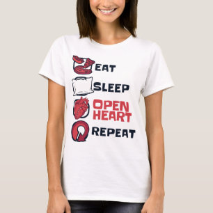 Ät viloläge Öppna hjärtat Upprepa kateter Öppna hj T Shirt