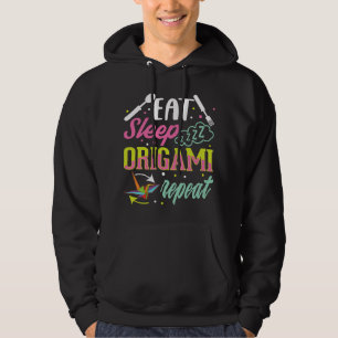 Ät viloläge Origami Upprepa Papper Crane Origami M Hoodie