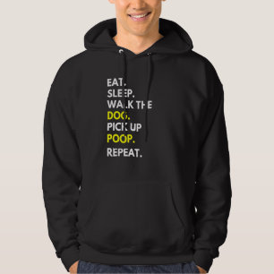 Ät viloläge Plocka upp Hund Upprepa Hund Hoodie