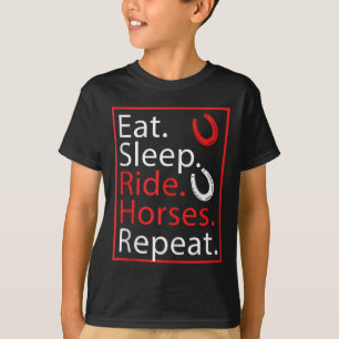 Ät viloläge, Ride Horses repetera Humor för Equest T Shirt