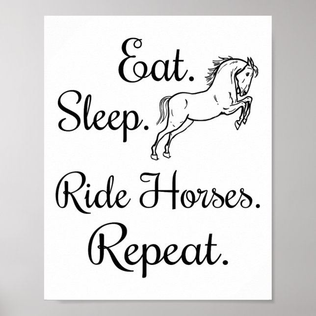 Ät viloläge, Ride Horses Upprepa  Kärlek Poster (Framsidan)