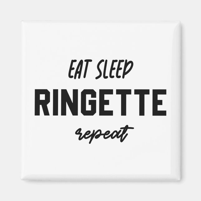 Ät viloläge Ringette Upprepa Ringette Player-prese Magnet (Framsidan)