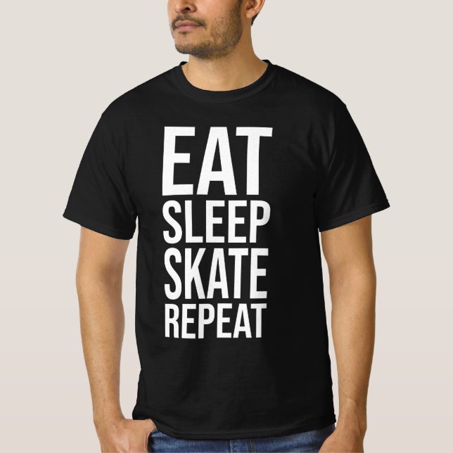 Ät, viloläge, skal, upprepa t shirt (Framsida)
