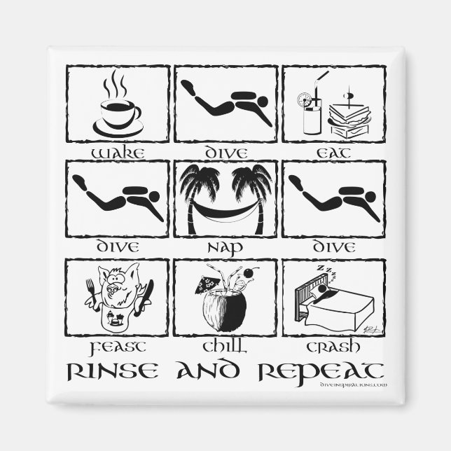 Ät viloläge Skölj och upprepa Magnet (Framsidan)