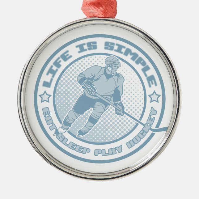 Ät, viloläge, spela Hockey Julafton Ornament (Framsidan)