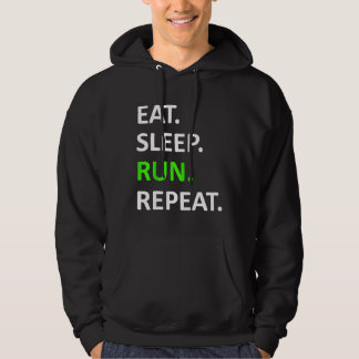 Ät viloläge Springa Upprepa Shirt Funny Springer S Hoodie