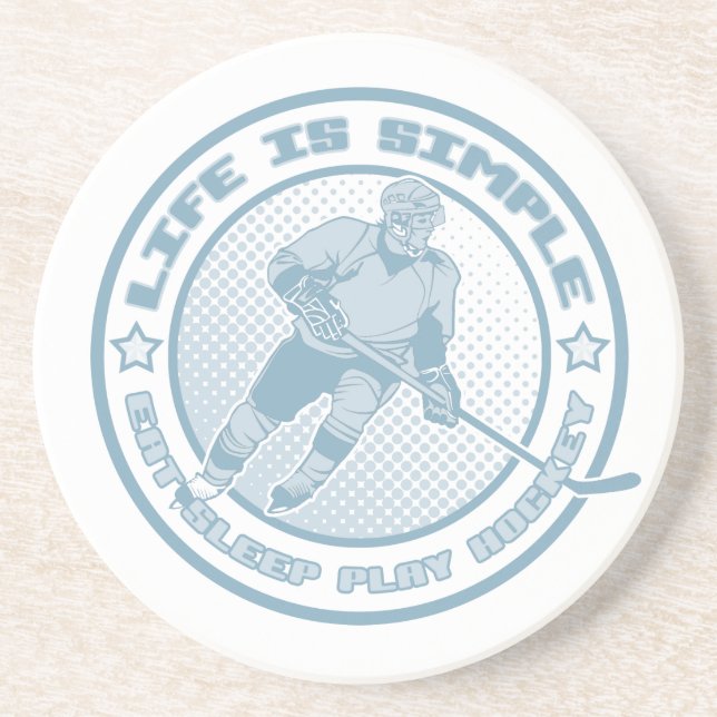Ät, viloläge, Underlägg med Play Hockey Sandsten (Framsidan)