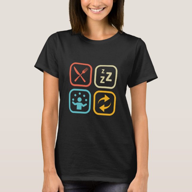 Ät viloläge Upprepa 134 T Shirt (Framsida)