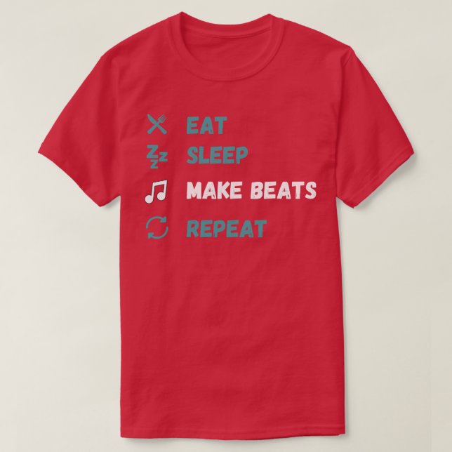 Ät viloläge Upprepa 4 T Shirt (Design framsida)