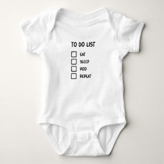 Ät viloläge Upprepa Baby Grow Top Body Kostym  T Shirt