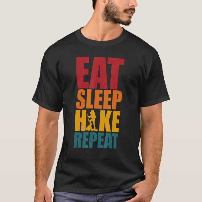Ät viloläge, upprepa klassisk sommarvaccination t shirt (Framsida)