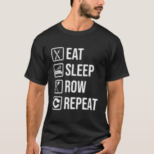 Ät viloläge Upprepa lustigt radmatning T Shirt