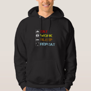 Ät viloläge Upprepa vanligtvis dagen Hoodie
