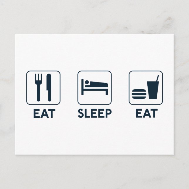 Ät viloläge vykort (Framsida)