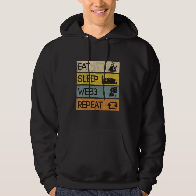 Ät viloläge Webben3 Upprepa Hoodie (Framsida)