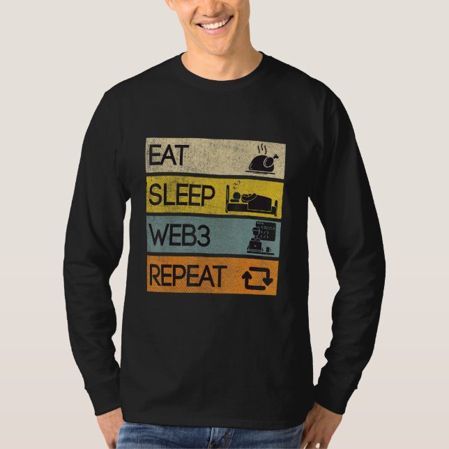 Ät viloläge Webben3 Upprepa T Shirt (Framsida)