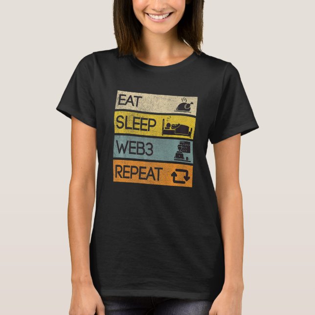 Ät viloläge Webben3 Upprepa T Shirt (Framsida)
