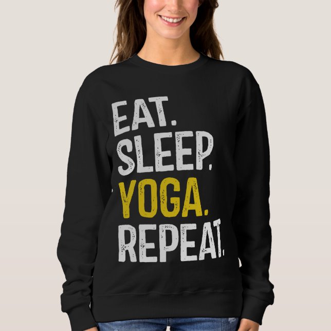 Ät viloläge Yoga Repeat Essential T Shirt (Framsida)