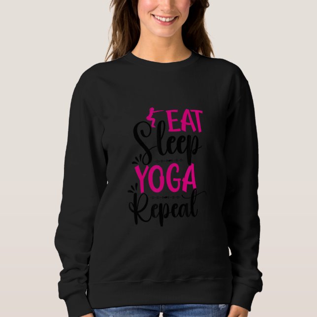 Ät viloläge Yoga Repeat T Shirt (Framsida)